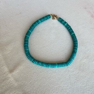 SEREFINA Turquoise Colored Disc Beaded Necklace